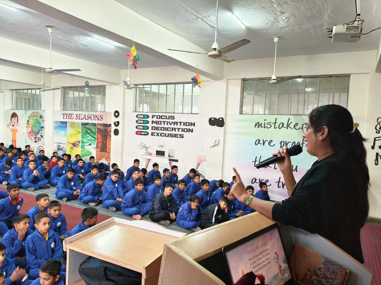 A thoughtful school assembly