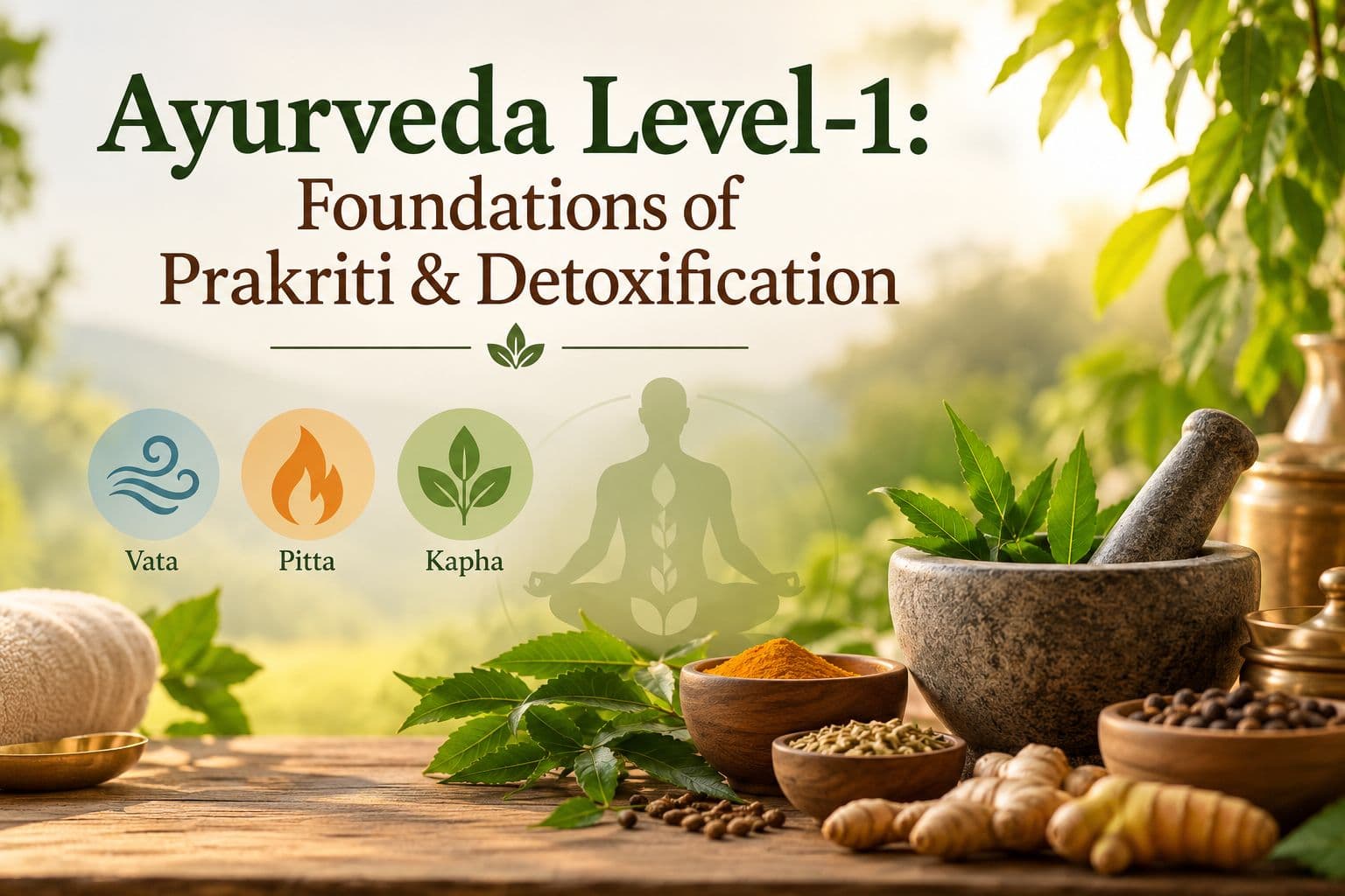 Ayurveda Level 1: Foundations of Prakriti & Detoxification